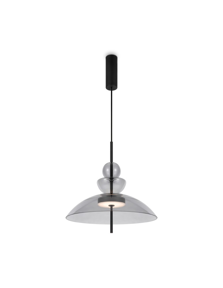 Maytoni Bangkok Lampa Wisząca Designerska Szklana LED 12W 1200lm 3000K Czarny MOD185PL-L11B3K3