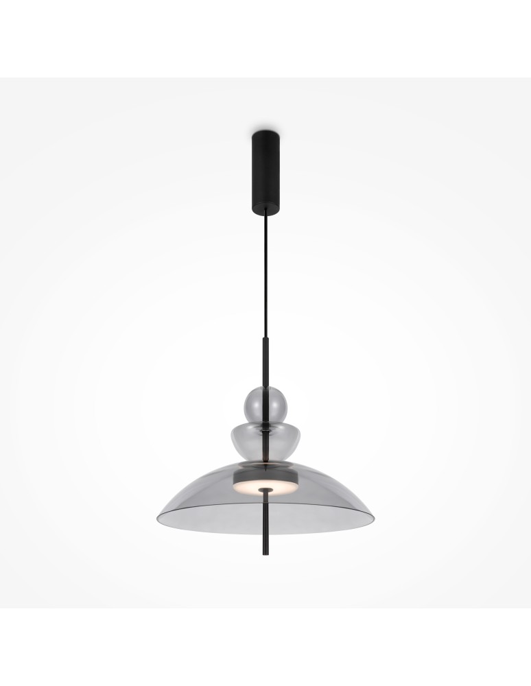 Maytoni Bangkok Lampa Wisząca Designerska Szklana LED 12W 1200lm 3000K Czarny MOD185PL-L11B3K3