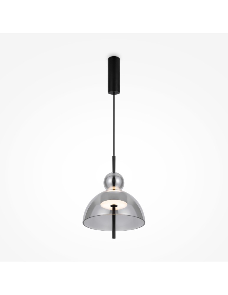 Maytoni Bangkok Lampa Wisząca Designerska Szklana LED 12W 1200lm 3000K Czarny MOD185PL-L6B3K4