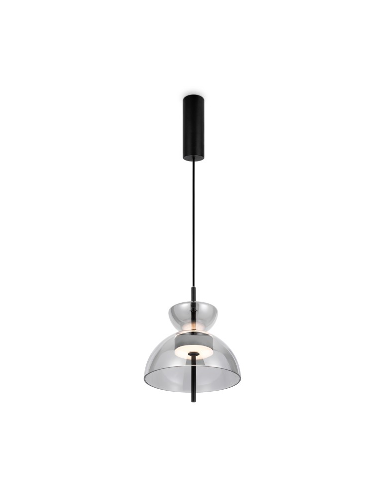 Maytoni Bangkok Lampa Wisząca Designerska Szklana LED 12W 1200lm 3000K Czarny MOD185PL-L6B3K5