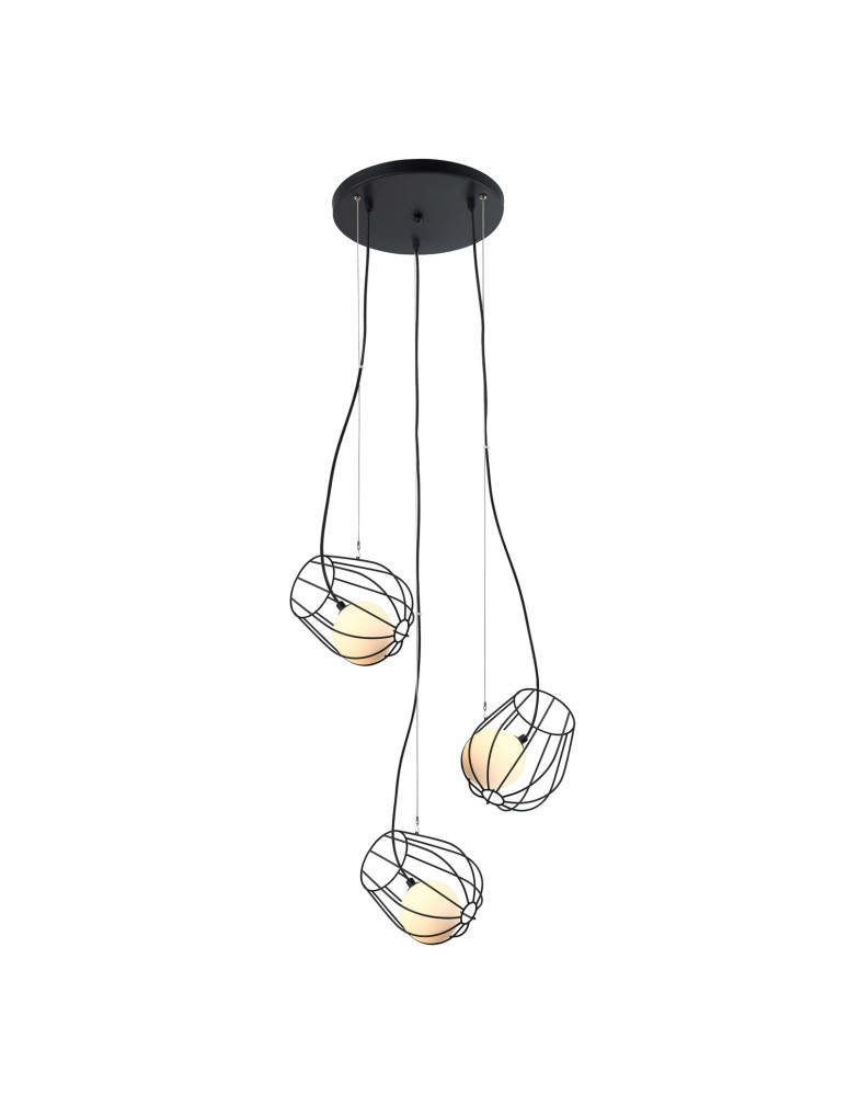 Lampy wiszące potrójne - ITALUX Melisa Czarny Wisząca 3xG9 25W MDM-3942/3 BK - produkt kolory-swiatla.pl 1