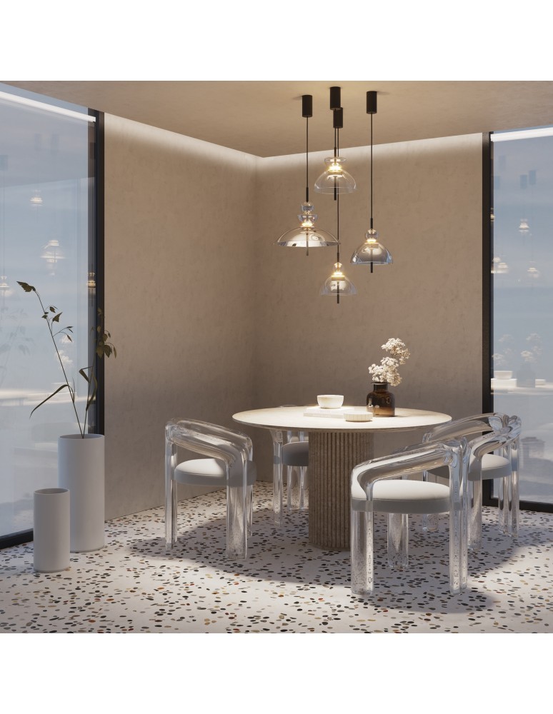Maytoni Bangkok Lampa Wisząca Designerska Szklana LED 12W 1200lm 3000K Czarny MOD185PL-L6B3K2 Maytoni Bangkok Lampa Wisząca Designerska Szklana LED 12W 1200lm 3000K Czarny MOD185PL-L6B3K2