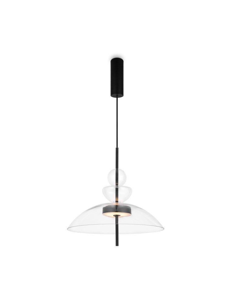 Maytoni Bangkok Lampa Wisząca Designerska Szklana LED 12W 1200lm 3000K Czarny MOD185PL-L6B3K3 Maytoni Bangkok Lampa Wisząca Designerska Szklana LED 12W 1200lm 3000K Czarny MOD185PL-L6B3K3