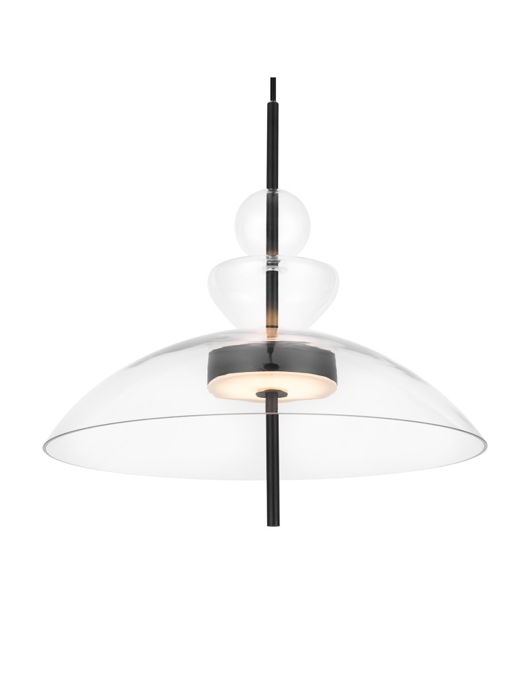 Maytoni Bangkok Lampa Wisząca Designerska Szklana LED 12W 1200lm 3000K Czarny MOD185PL-L6B3K3 Maytoni Bangkok Lampa Wisząca Designerska Szklana LED 12W 1200lm 3000K Czarny MOD185PL-L6B3K3