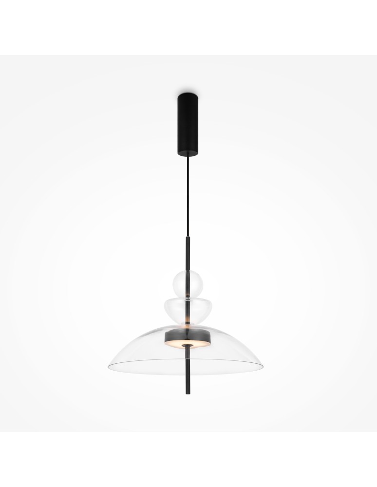 Maytoni Bangkok Lampa Wisząca Designerska Szklana LED 12W 1200lm 3000K Czarny MOD185PL-L6B3K3 Maytoni Bangkok Lampa Wisząca Designerska Szklana LED 12W 1200lm 3000K Czarny MOD185PL-L6B3K3