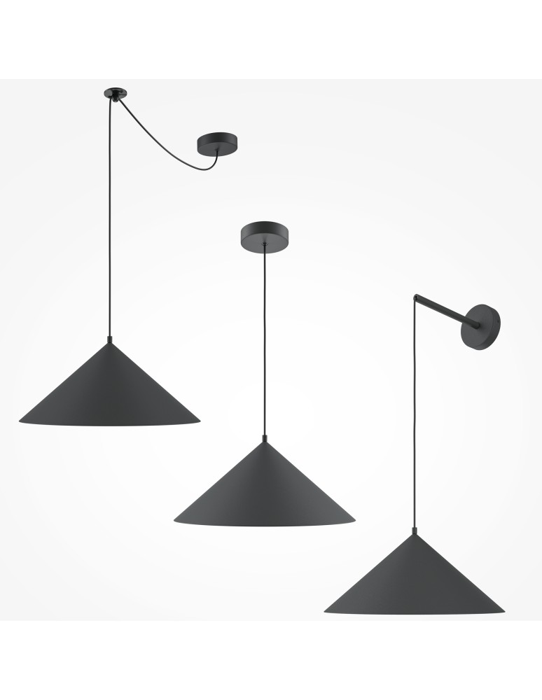 Maytoni Basic colors Lampa Wisząca Stożek 1xE27 40W Czarny MOD167PL-01B Maytoni Basic colors Lampa Wisząca Stożek 1xE27 40W Czarny MOD167PL-01B
