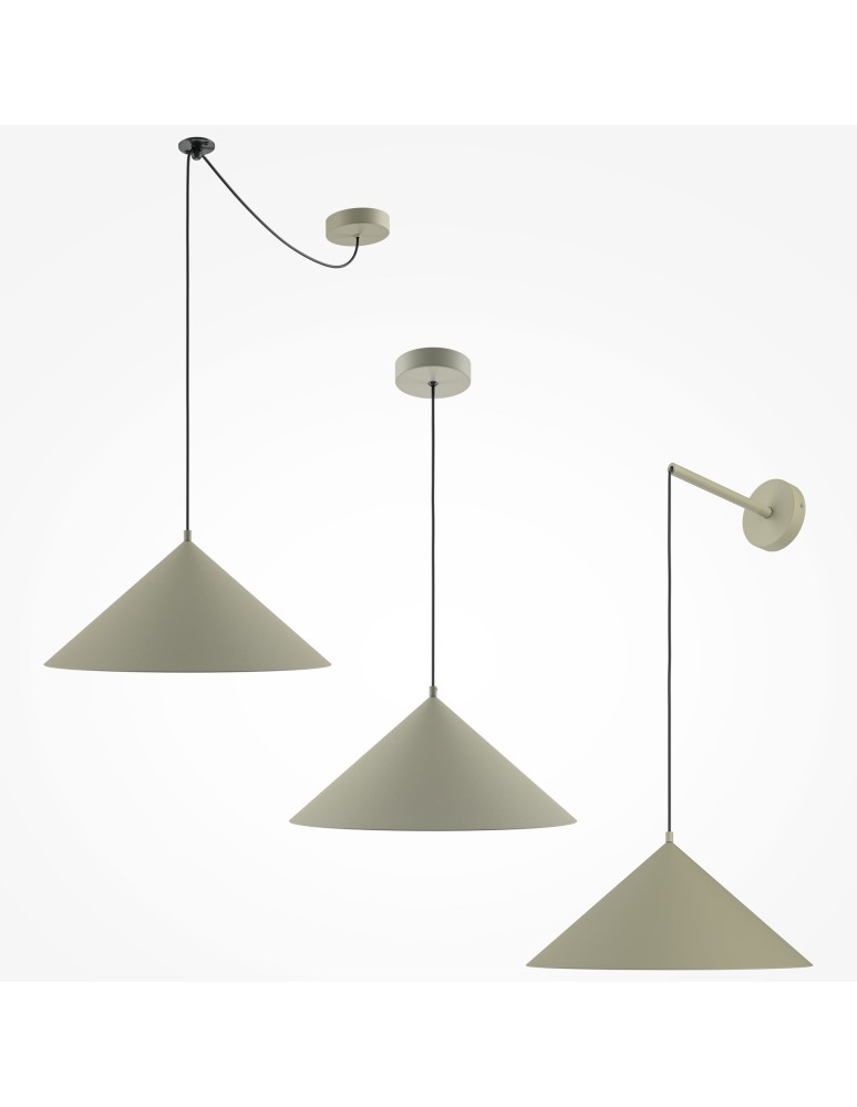 Maytoni Basic colors Lampa Wisząca Stożek 1xE27 40W Szary MOD167PL-01BG Maytoni Basic colors Lampa Wisząca Stożek 1xE27 40W Szary MOD167PL-01BG
