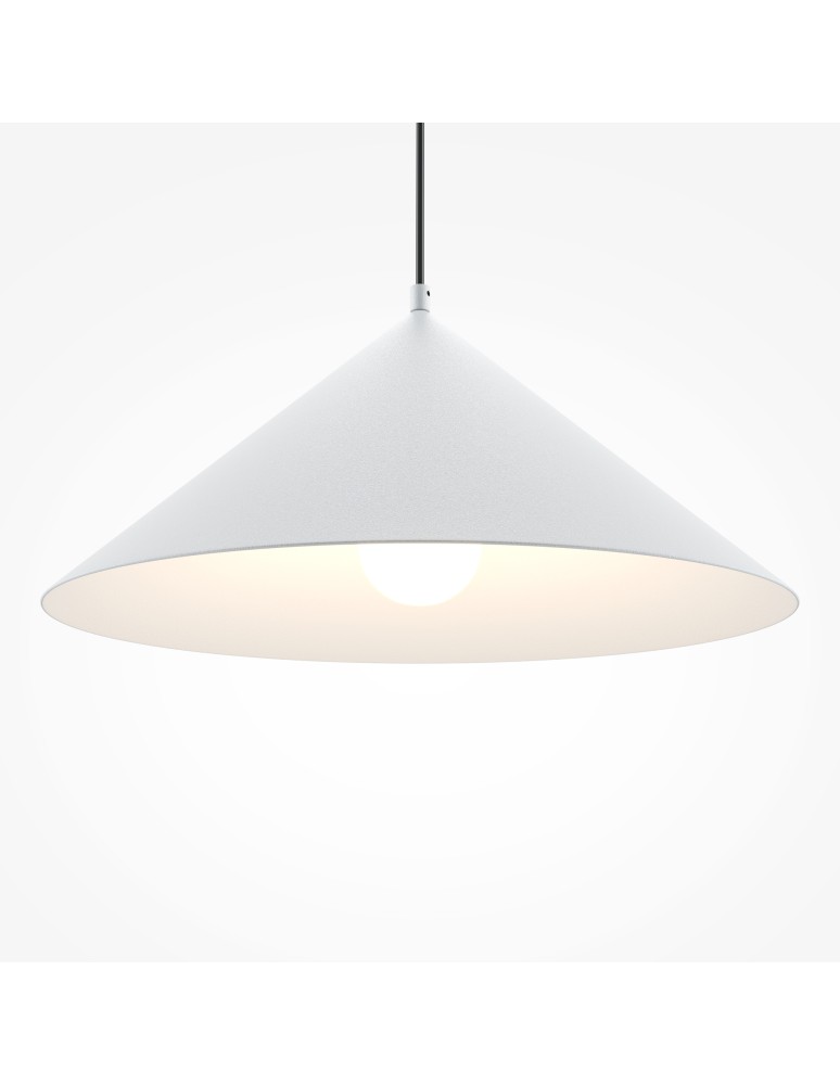 Maytoni Basic colors Lampa Wisząca Stożek 1xE27 40W Biały MOD167PL-01W