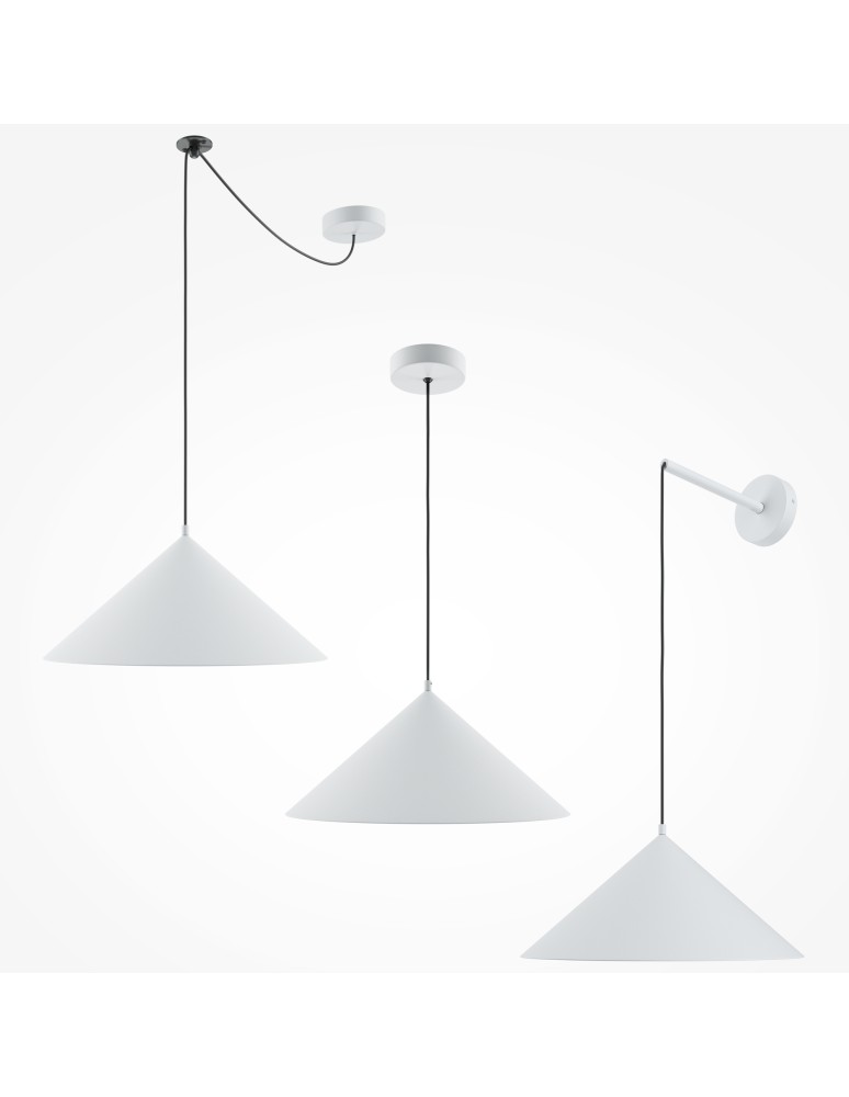 Maytoni Basic colors Lampa Wisząca Stożek 1xE27 40W Biały MOD167PL-01W