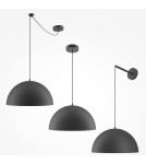 Maytoni Basic colors Lampa Wisząca Półkula 1xE27 40W Czarny MOD168PL-01B Maytoni Basic colors Lampa Wisząca Półkula 1xE27 40W Czarny MOD168PL-01B