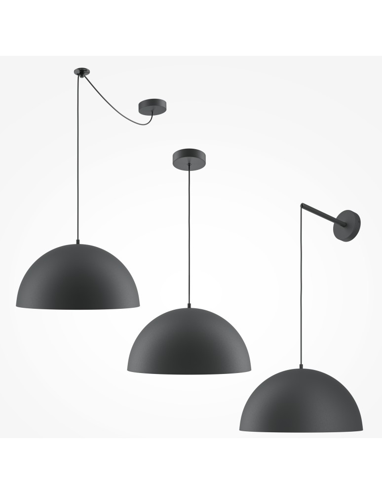 Maytoni Basic colors Lampa Wisząca Półkula 1xE27 40W Czarny MOD168PL-01B Maytoni Basic colors Lampa Wisząca Półkula 1xE27 40W Czarny MOD168PL-01B