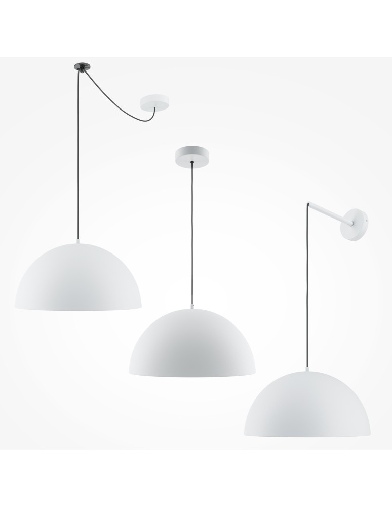 Maytoni Basic colors Lampa Wisząca Półkula 1xE27 40W Biały MOD168PL-01W Maytoni Basic colors Lampa Wisząca Półkula 1xE27 40W Biały MOD168PL-01W