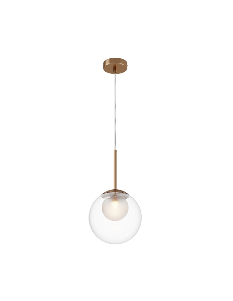 Maytoni Basic form Lampa Wisząca Szklana 1xG9 20W Złoty MOD521PL-01G3