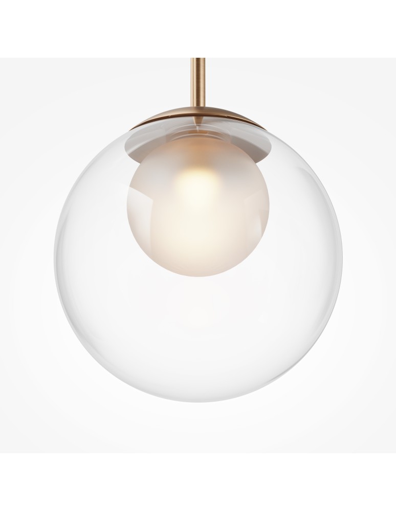 Maytoni Basic form Lampa Wisząca Szklana 1xG9 20W Złoty MOD521PL-01G3