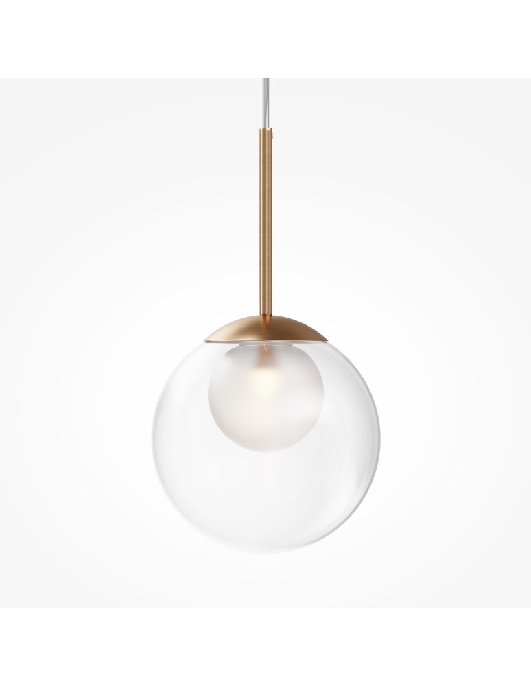 Maytoni Basic form Lampa Wisząca Szklana 1xG9 20W Złoty MOD521PL-01G3