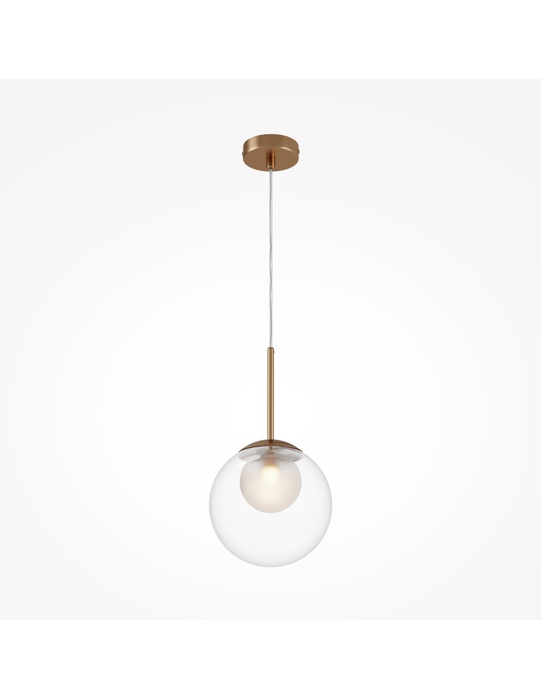 Maytoni Basic form Lampa Wisząca Szklana 1xG9 20W Złoty MOD521PL-01G3