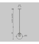 Lampy wiszące - Maytoni Basic form Lampa Wisząca Szklana 1xG9 20W Złoty MOD521PL-01G3 - product 6