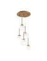 Maytoni Basic form Lampa Wisząca Szklana 5xG9 20W Złoty MOD521PL-05G