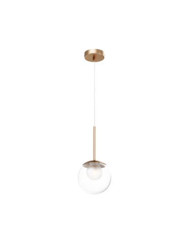 Maytoni Basic form Lampa Wisząca Szklana 1xG9 20W Złoty MOD521PL-01G1