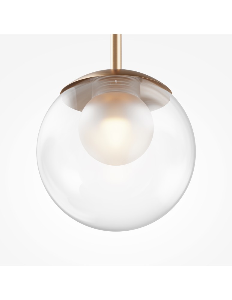 Maytoni Basic form Lampa Wisząca Szklana 1xG9 20W Złoty MOD521PL-01G1