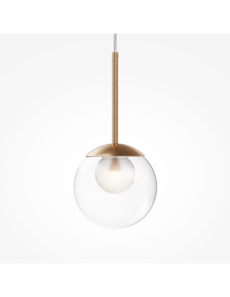 Maytoni Basic form Lampa Wisząca Szklana 1xG9 20W Złoty MOD521PL-01G1