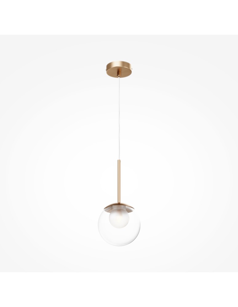 Maytoni Basic form Lampa Wisząca Szklana 1xG9 20W Złoty MOD521PL-01G1