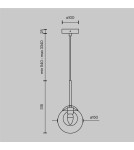 Lampy wiszące - Maytoni Basic form Lampa Wisząca Szklana 1xG9 20W Złoty MOD521PL-01G1 - product 7