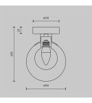 Kinkiety - Maytoni Basic form Kinkiet/Ścienna 1xG9 20W Złoty MOD521WL-01G1 - product 6
