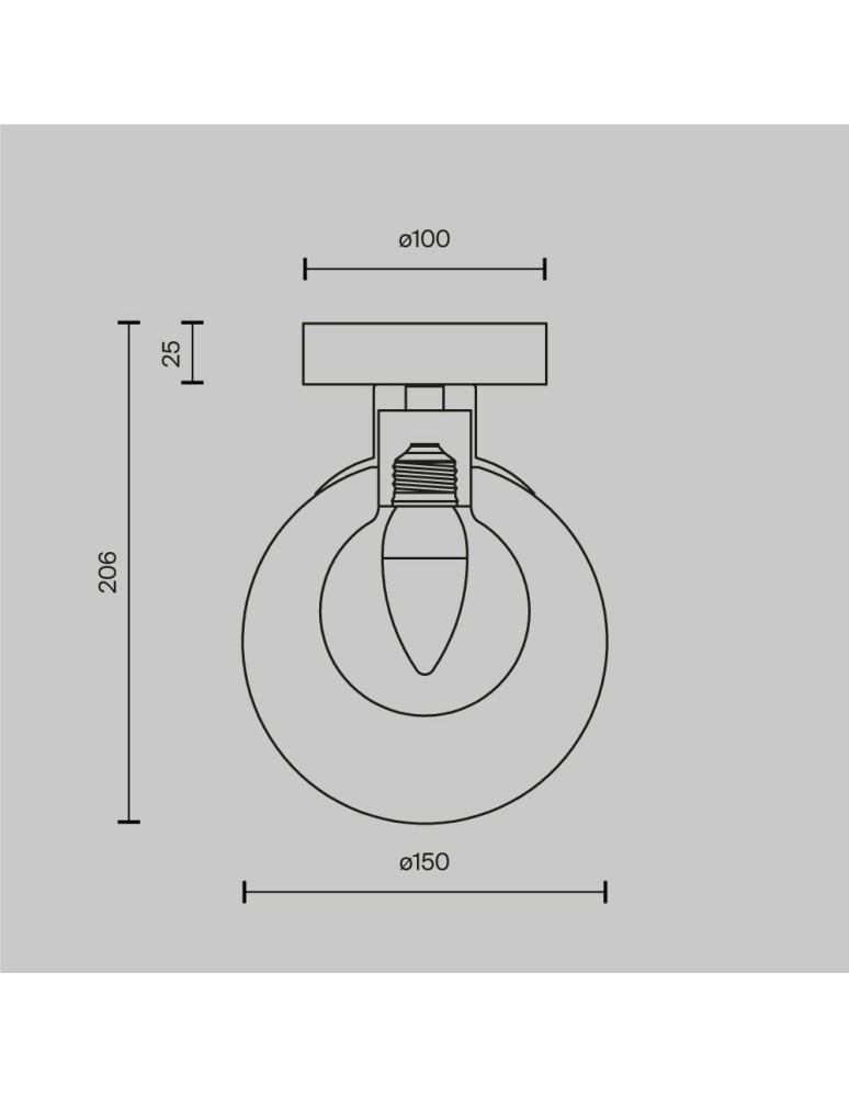 Maytoni Basic form Kinkiet/Ścienna 1xG9 20W Złoty MOD521WL-01G1