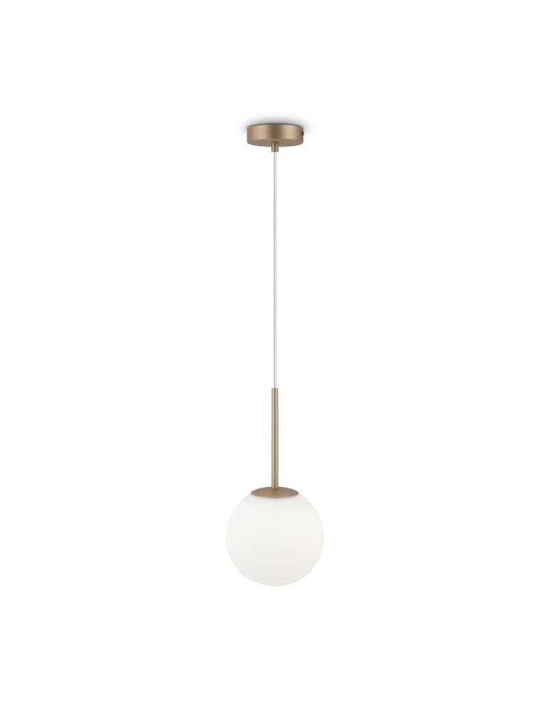 Maytoni Basic form Lampa Wisząca Szklana Kula 1xE14 40W Złoty MOD321PL-01G2
