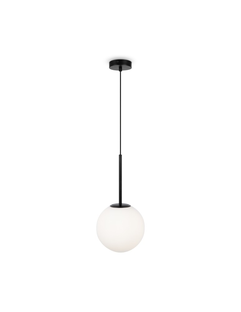 Maytoni Basic form Lampa Wisząca Szklana Kula 1xE14 40W Czarny MOD321PL-01B1