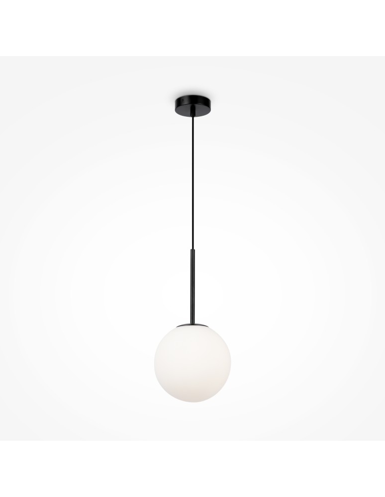 Maytoni Basic form Lampa Wisząca Szklana Kula 1xE14 40W Czarny MOD321PL-01B1