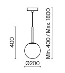 Lampy wiszące - Maytoni Basic form Lampa Wisząca Szklana Kula 1xE14 40W Czarny MOD321PL-01B1 - product 6