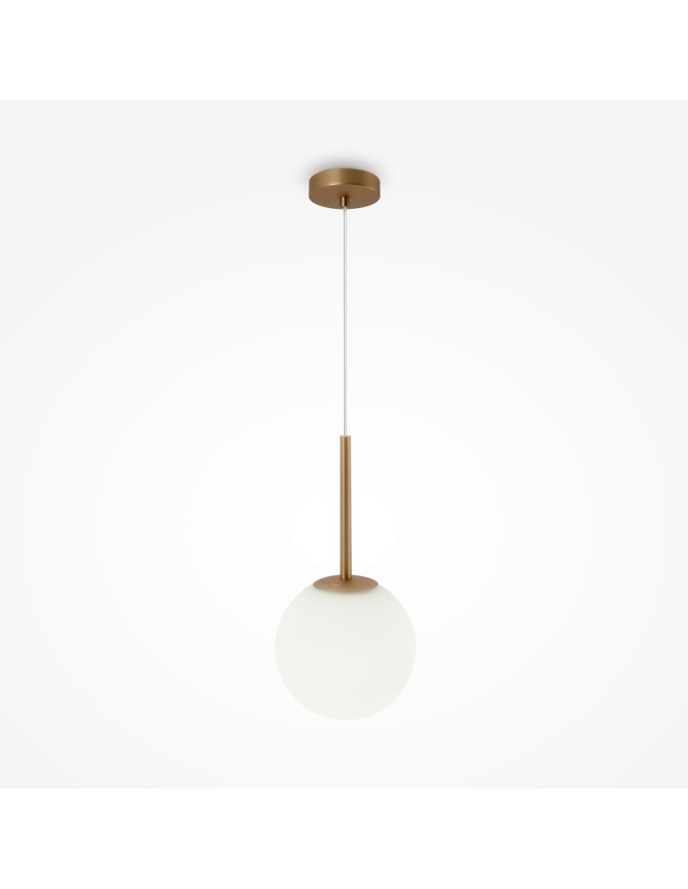 Maytoni Basic form Lampa Wisząca Szklana Kula 1xE14 40W Złoty MOD321PL-01G3