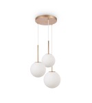 Lampy wiszące - Maytoni Basic form Lampa Wisząca Szklane Kule 3xE14 40W Złoty MOD321PL-03G1 - product 1