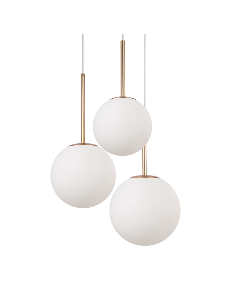 Maytoni Basic form Lampa Wisząca Szklane Kule 3xE14 40W Złoty MOD321PL-03G1