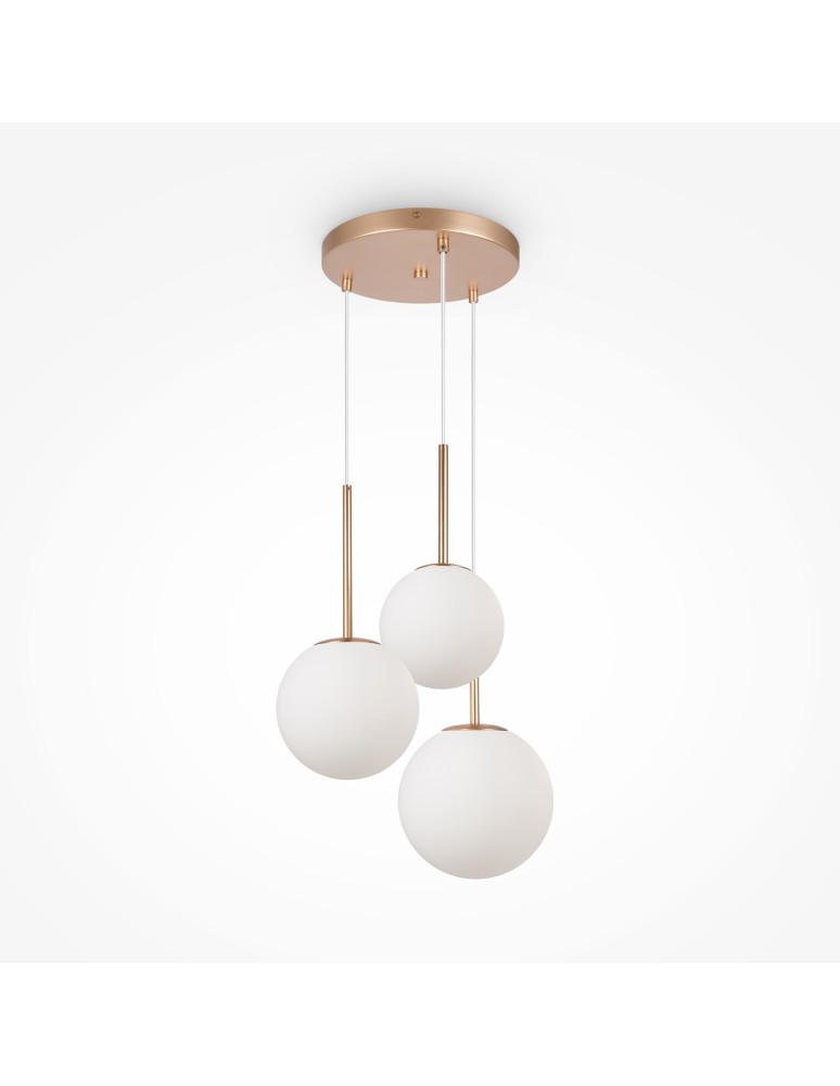 Maytoni Basic form Lampa Wisząca Szklane Kule 3xE14 40W Złoty MOD321PL-03G1