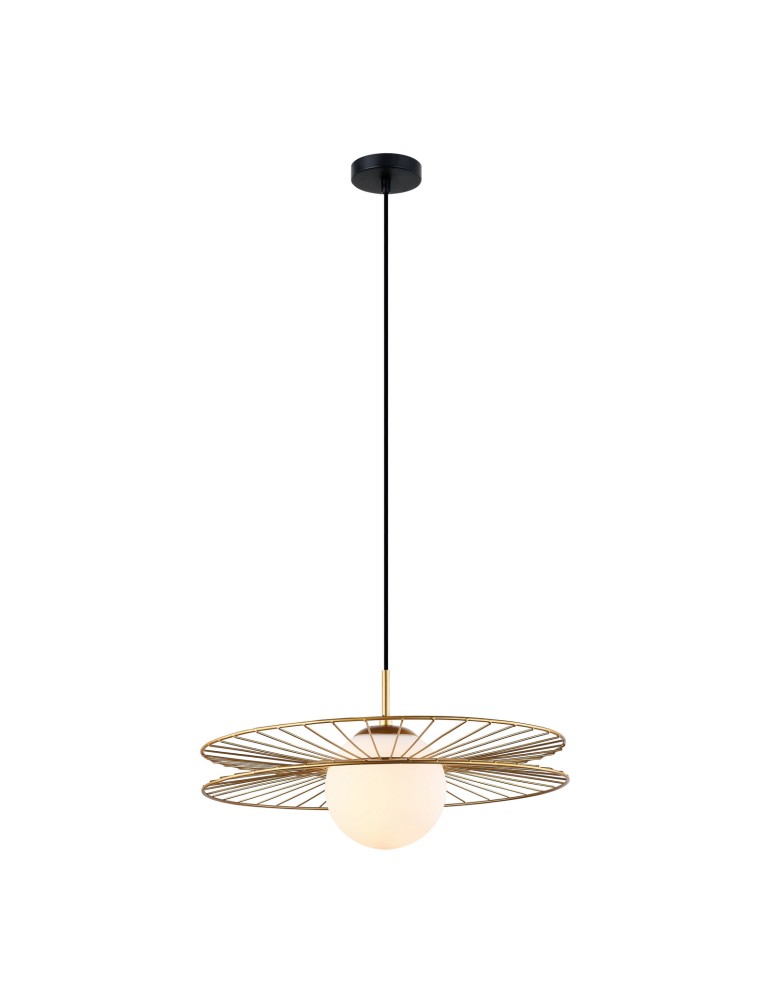 Lampy wiszące loftowe - ITALUX Sandy Złoty Wisząca 1xE27 40W MDM-4002/1 GD - produkt kolory-swiatla.pl 1