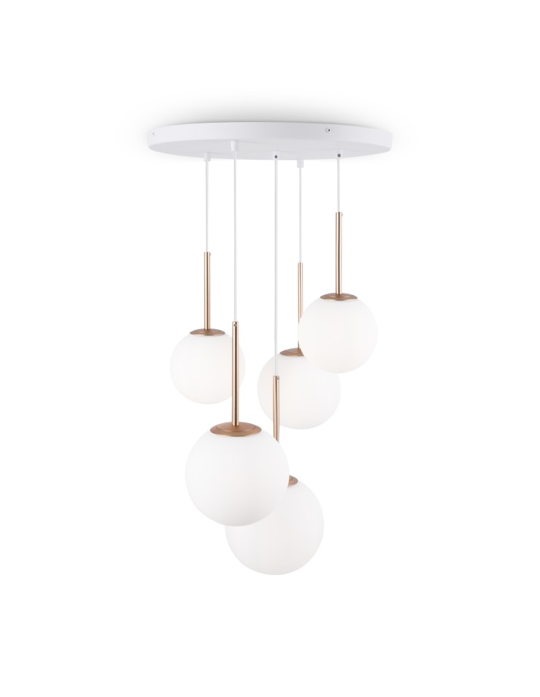 Maytoni Basic form Lampa Wisząca Szklane Kule 5xE14 40W Złoty MOD321PL-05G