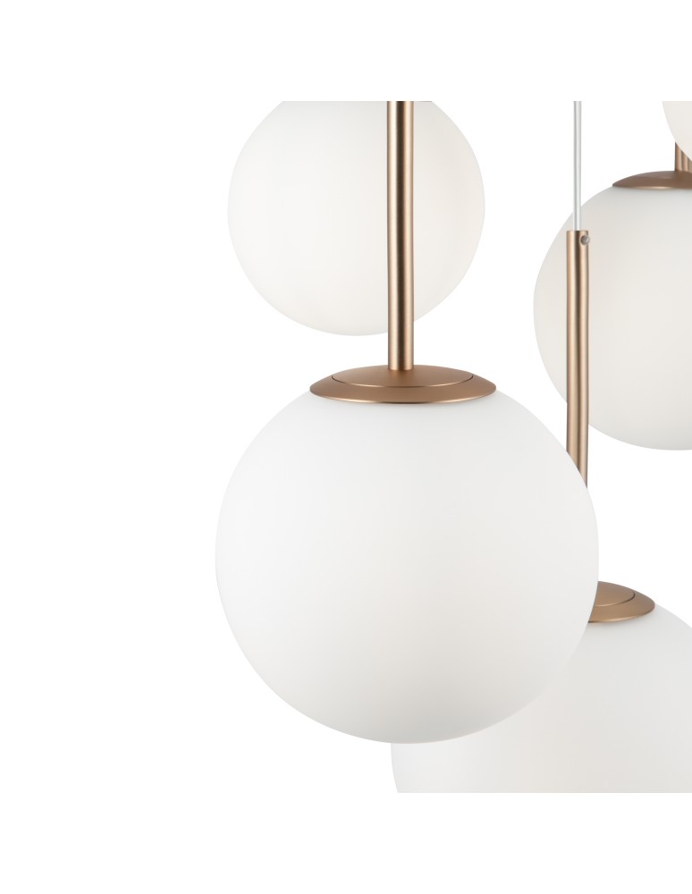 Maytoni Basic form Lampa Wisząca Szklane Kule 5xE14 40W Złoty MOD321PL-05G