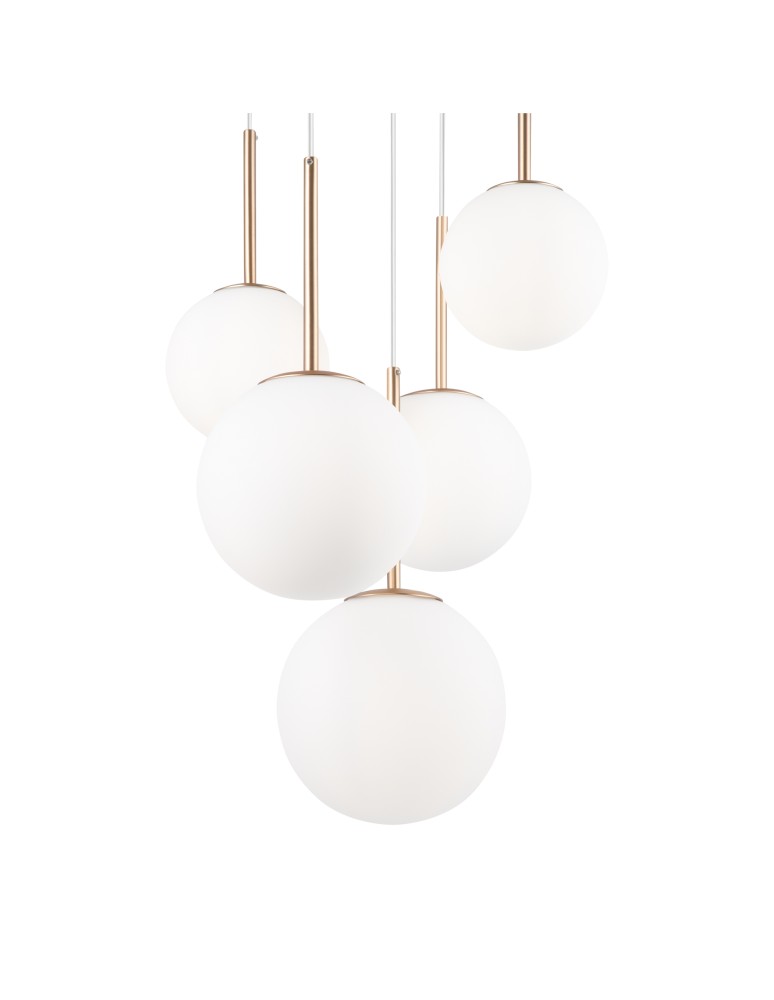 Maytoni Basic form Lampa Wisząca Szklane Kule 5xE14 40W Złoty MOD321PL-05G