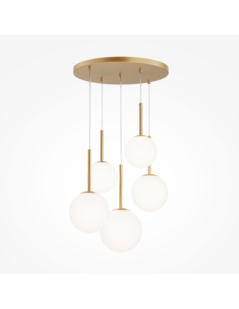 Maytoni Basic form Lampa Wisząca Szklane Kule 5xE14 40W Złoty MOD321PL-05G1 Maytoni Basic form Lampa Wisząca Szklane Kule 5xE14 40W Złoty MOD321PL-05G1