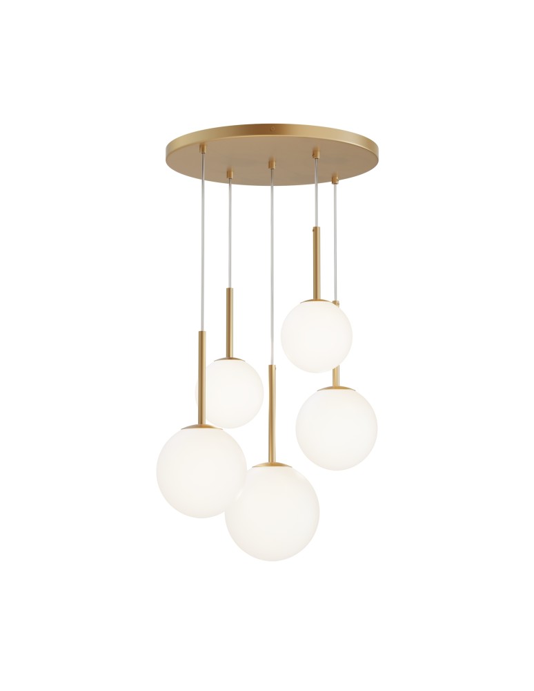 Maytoni Basic form Lampa Wisząca Szklane Kule 5xE14 40W Złoty MOD321PL-05G1 Maytoni Basic form Lampa Wisząca Szklane Kule 5xE14 40W Złoty MOD321PL-05G1