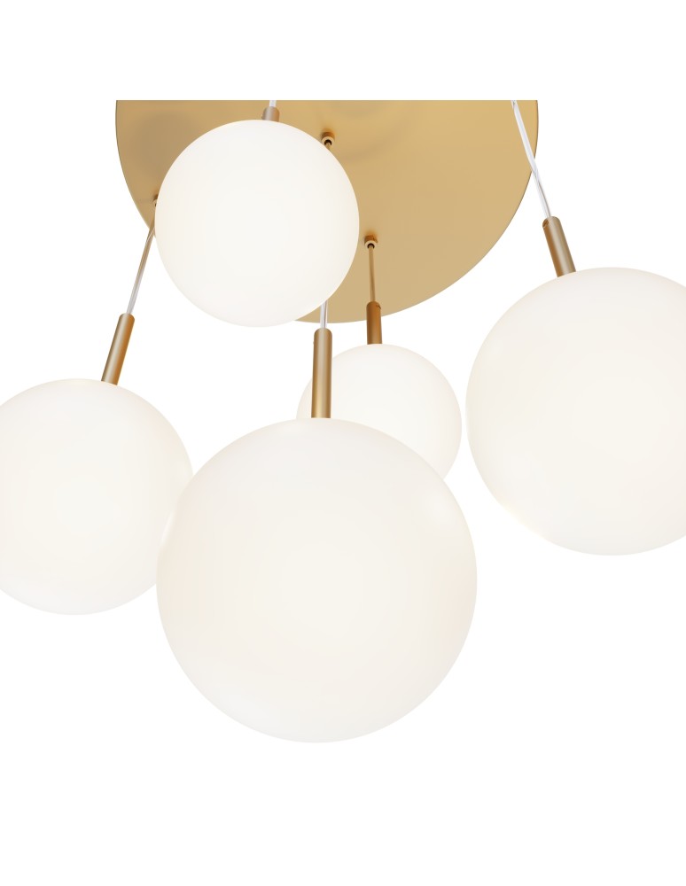 Maytoni Basic form Lampa Wisząca Szklane Kule 5xE14 40W Złoty MOD321PL-05G1 Maytoni Basic form Lampa Wisząca Szklane Kule 5xE14 40W Złoty MOD321PL-05G1