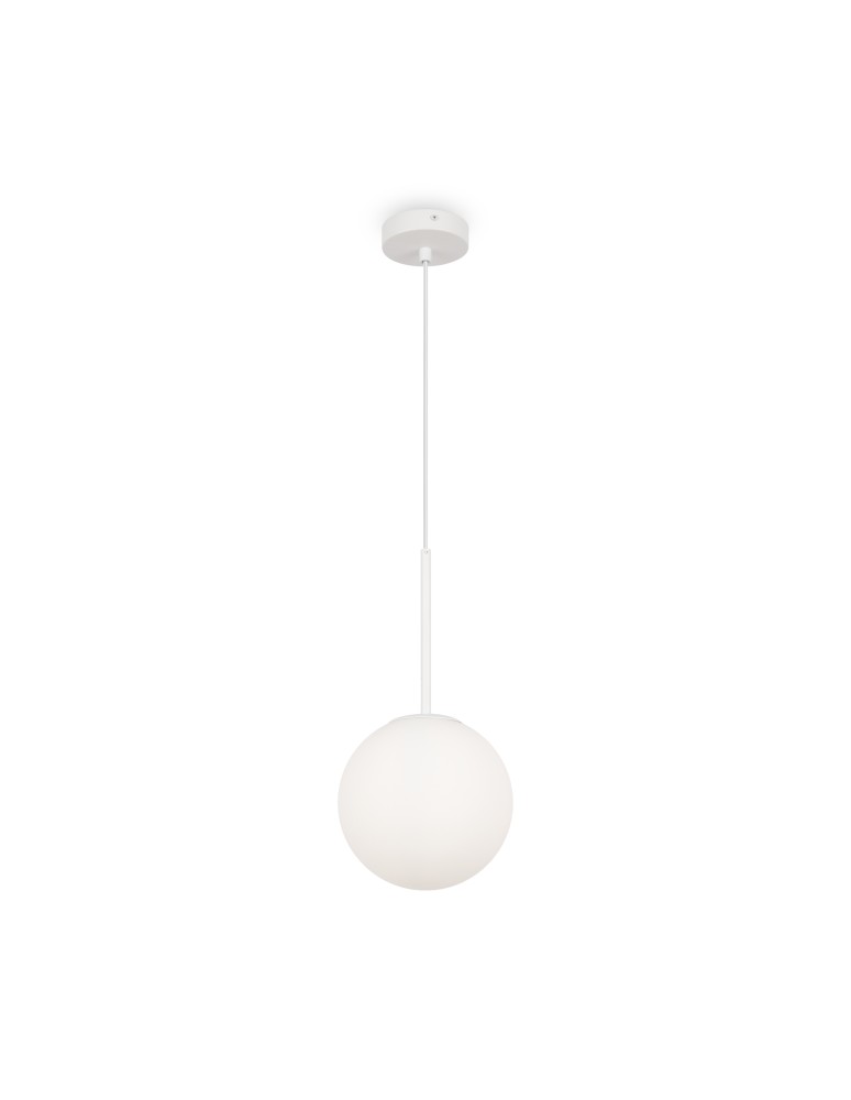 Maytoni Basic form Lampa Wisząca Szklana Kula 1xE14 40W Biały MOD321PL-01W1