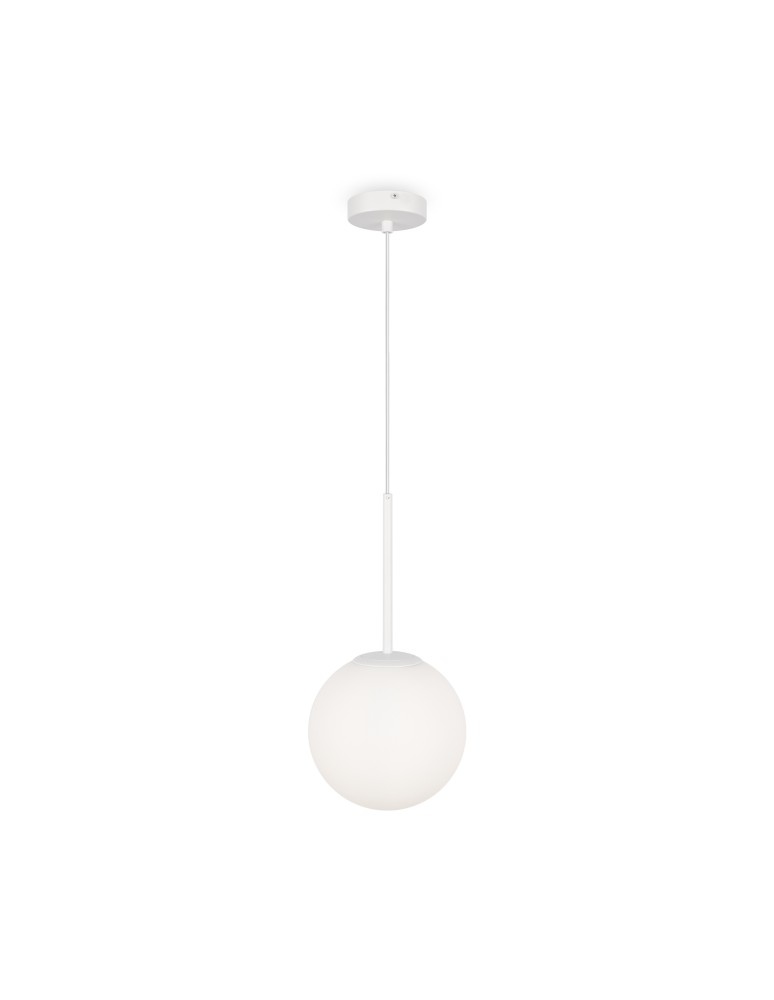 Maytoni Basic form Lampa Wisząca Szklana Kula 1xE14 40W Biały MOD321PL-01W1