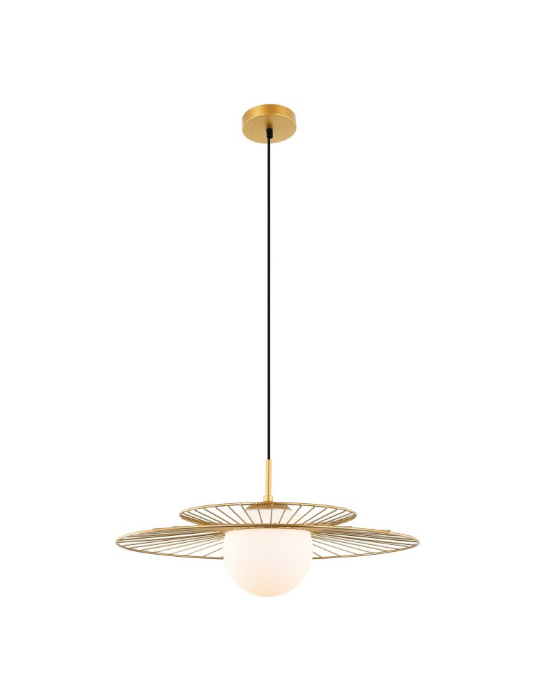 Lampy wiszące loftowe - ITALUX Sarah Złoty Wisząca 1xE27 40W MDM-4000/1 GD - product kolory-swiatla.pl 2
