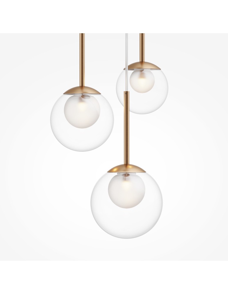 Maytoni Basic form Lampa Wisząca Szklane Kule 3xG9 20W Złoty MOD521PL-03G Maytoni Basic form Lampa Wisząca Szklane Kule 3xG9 20W Złoty MOD521PL-03G
