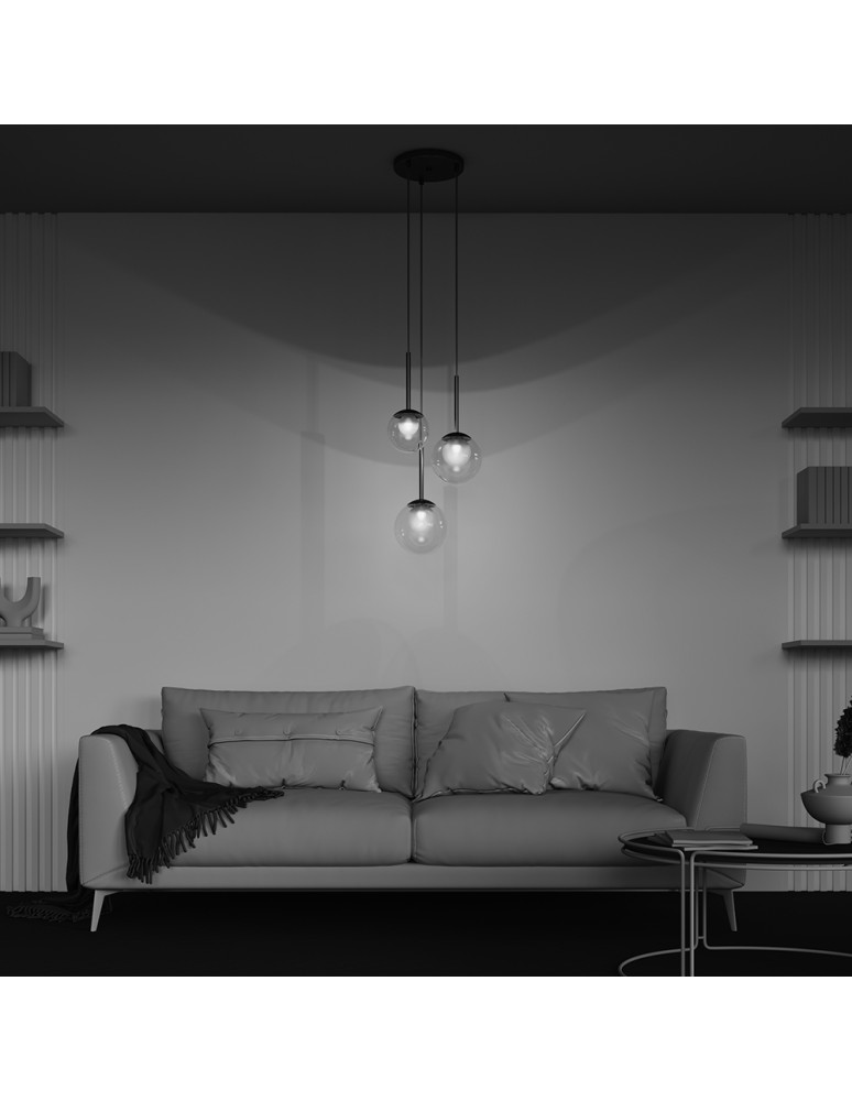 Maytoni Basic form Lampa Wisząca Szklane Kule 3xG9 20W Złoty MOD521PL-03G Maytoni Basic form Lampa Wisząca Szklane Kule 3xG9 20W Złoty MOD521PL-03G