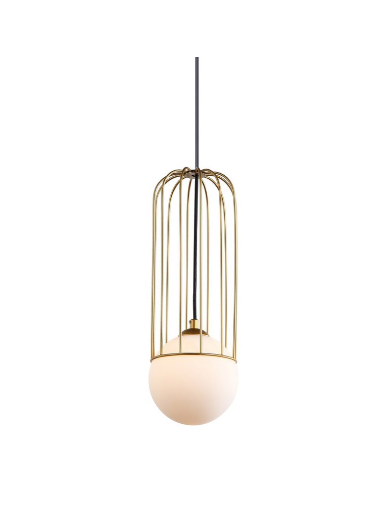 Lampy wiszące loftowe - ITALUX Simon Złoty Wisząca 1xG9 25W MDM-3938/1 GD - produkt kolory-swiatla.pl 1